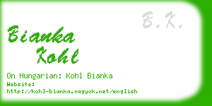 bianka kohl business card